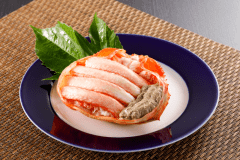 香住ガニのボイル　甲羅船