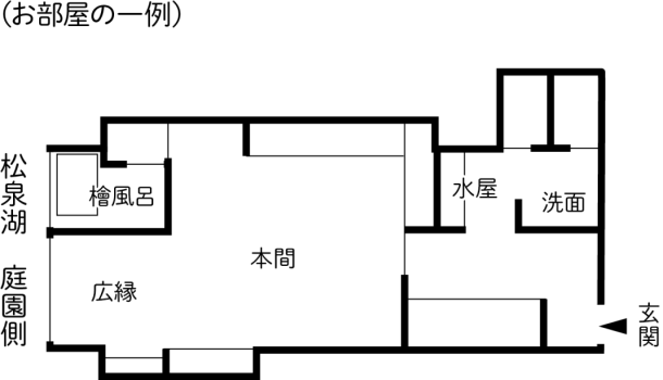 【Private Onsen (semi-open-air cypress bath)】Main Wing Zuiun・Japanese style Room 15 tatami mats（Non smoking）