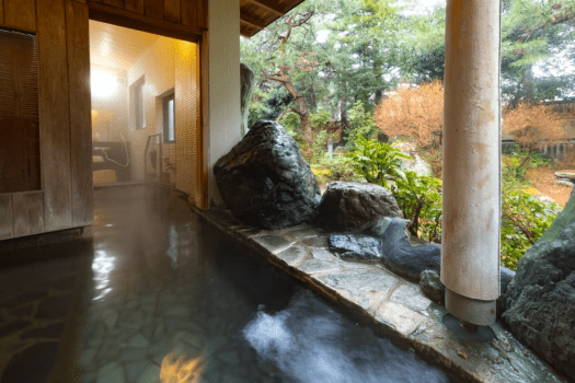 [Momoyama-an] Japanese-Western style room with an open-air hot spring bath / Shiratama Room (room)