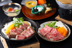 【Special Wagyu Beef Loin Kaiseki】 The two temptations of premium loin steak and shabu-shabu ~ A feast of seasonal flavors and Wagyu beef ~