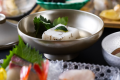 当館自慢の月替わりの懐石料理「お椀一例」