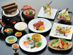 【夕食】和食会席＜牡丹（冬）＞全11品。和食のスタンダードコース。