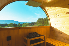 【／Sauna】サウナの室内からも景色を楽しむことができます。