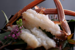 活松葉ガニのお刺身