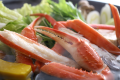【カニちり鍋】熱々のカニちり鍋自家製ポン酢とよく合います。