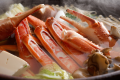 【カニちり鍋】熱々のカニちり鍋自家製ポン酢とよく合います。