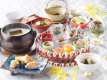色とりどりの朝食は、仙台名物・笹かまぼこや釜炊きご飯などが並ぶ（一例）