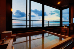 【紺碧の富士】海一望の専用展望風呂＆富士を望むベッドルーム