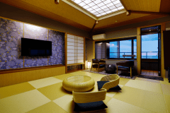 【紺碧の富士】海一望の専用展望風呂＆富士を望むベッドルーム