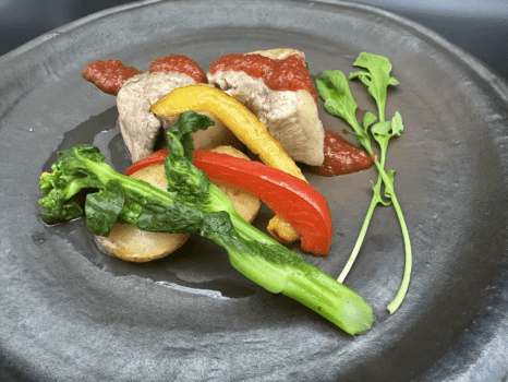 和洋折衷ハーフコース　～夏～
富士の国いきいきポークのコンフィ