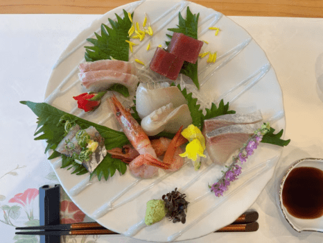 【秋メニュー(一例)】お造り 駿河湾産 旬魚のお造り 【秋メニュー(一例)】お造り 駿河湾産 旬魚のお造り