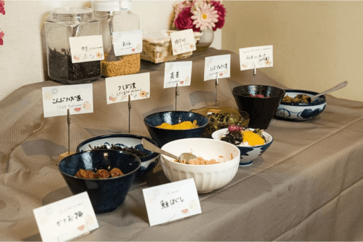 【朝食】お茶漬けバイキング　好きな具材で自由にアレンジ＊