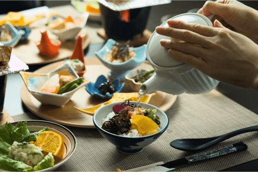 【朝食】お茶漬けバイキング　好きな具材で自由にアレンジ＊