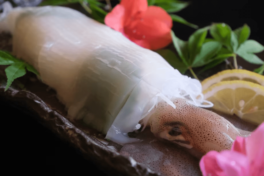 初夏の味覚・「白イカの姿造り」京丹後イカ 漁火～ISARIBI～