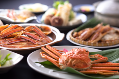 【冬・お料理】活カニ刺し＆茹でガニは地蟹＆ズワイガニ＜1人1.5杯使用＞◆ズワイガニコース