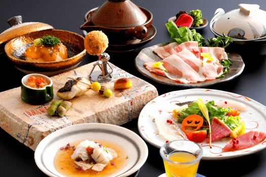 【季節限定】春色いちごパフェと春の味覚会席