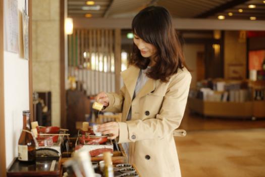 祥吉自慢の地酒をお試しみ頂ける利き酒コーナー