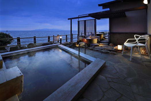 【蒼海の湯】蒼海の湯 露天風呂は正に180度の大パノラマ