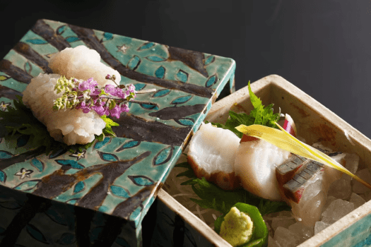 2026年夏会席（鱧と鮑）造里イメージ