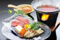 九州産のA5ランクの黒毛和牛のすきやき（6～8月）※黒毛和牛料理は季節によって調理方法や内容が変わります。