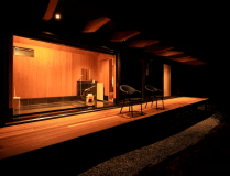 空の専用半露天風呂