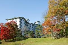 紅葉がきれいな秋の緑水亭