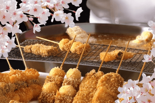 【夕食】春色串揚げ・串天 ※イメージ