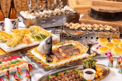 【ご夕食バイキング】＜19:30スタート＞夕食時間はごゆっくり、17種の湯めぐりを存分に愉しむ