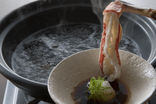 冬のカニプラン　【　月のあかり　】　美味しく食べきりコース　カニ鍋・焼カニ・・・＆熱々サクサクカニ天ぷら