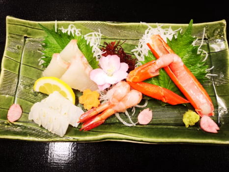 秋のカニプラン　【　タグ付香住かにフルコース（量控えめ）】　茹＆焼き＆鍋＆甲羅焼き＆天ぷら
