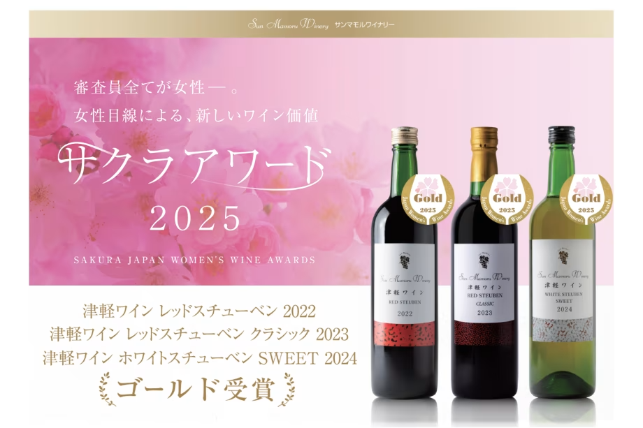 「サクラアワード2025」にて当社サンマモルのワインがゴールド受賞しました。