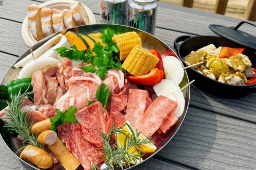 【一泊夕食付き/朝食なし】和牛/淡路玉ねぎ/低温熟成バゲット等｜淡路島 西海岸で絶景BBQを満喫