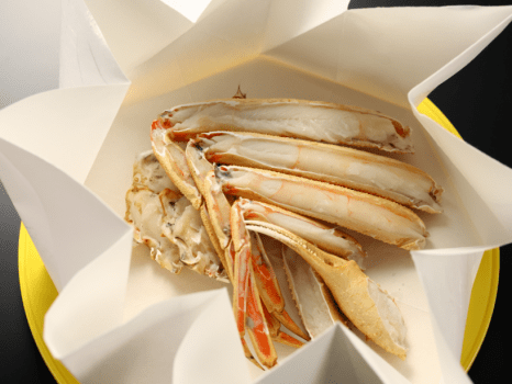 【基本プラン】【黄タグ付ブランド越前蟹約1.0㎏使用】【1人1パイずつ使用】熱々茹でガニ1パイ・カニ刺し半身・焼きガニ半身の基本プラン。オプション追加で自由な組み合わせを（詳しくはプラン詳細で）※12歳以下のお子様ご利用不可（乳幼児含む）