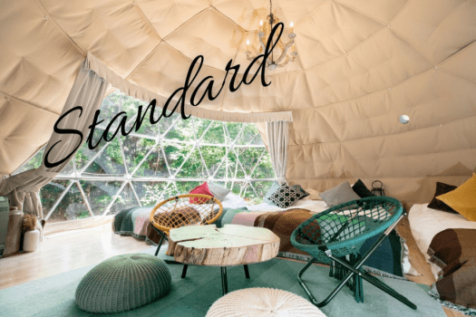 【半露天風呂/テラス付】スタンダード・ドーム6M（最大4名）