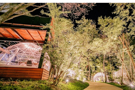 【2階建/半露天風呂/テラス付】デラックス・ドーム6M（最大4名）