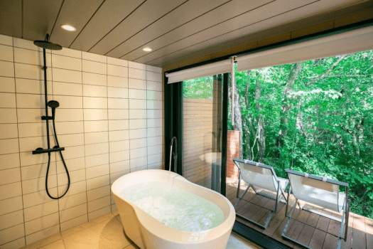 【2階建/半露天風呂/テラス付】デラックス・ドーム6M（最大4名）