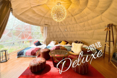 【2階建/半露天風呂/テラス付】デラックス・ドーム6M（最大4名）