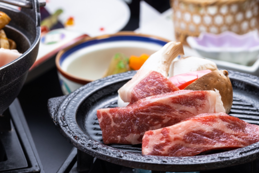 【あわしま会席】+【上州牛すき焼き】+【上州牛ステーキ】個室食事処確約