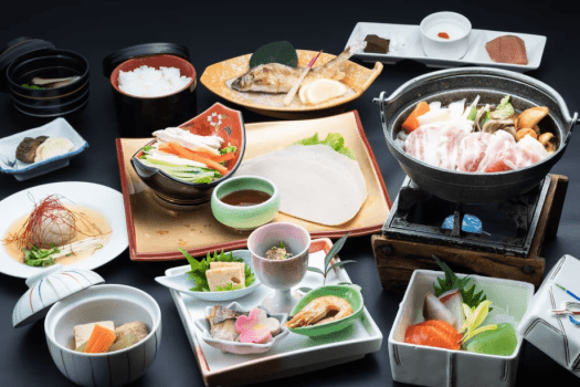 【１日７部屋２０名様平日限定！】あわしま会席＋山賊鍋+上州牛ミニステーキ　お一人様１２，４８０円より