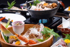 お得に！あわしま【あわしま会席】+【伝統の山賊鍋】（レストラン食）　スペシャルプライスプラン！