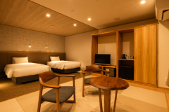 【禁煙】■和洋室【デラックスコーナーツインルーム】４０㎡　■２０２４年８月リニューアル