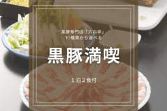 【スタンダード】鹿児島の美味を満喫｜選べる13種類メニューと黒豚専門店「六白亭」で贅沢な夜を＜1泊2食＞