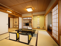 京風・純和室（12畳＋次の間）◆バス・トイレ付◆禁煙