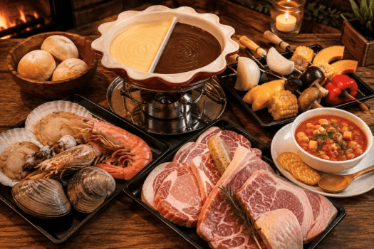 【10~2月限定】<秋冬得✨豪華5大特典>焼いて、絡めて、ディップして。新潟名物“ばかうけ”と楽しむチーズ&チョコWフォンデュBBQ<1泊2食付き> 【10~2月限定】<秋冬得✨豪華5大特典>焼いて、絡めて、ディップして。新潟名物“ばかうけ”と楽しむチーズ&チョコWフォンデュBBQ<1泊2食付き>