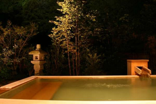 静かな夜のひとときを。白銀の湯につかりながら、存分にご堪能下さい。