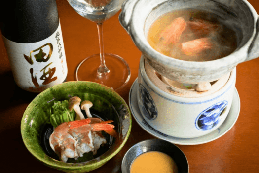 冬の静けさに包まれながら、海老しゃぶしゃぶを愉しむひとときを。