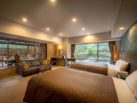 Guest room with open-air bath [Amamizuki] Modern Japanese-style room