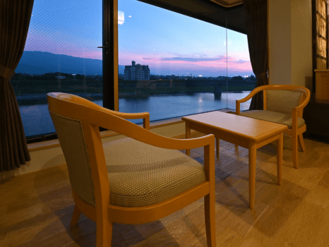 リバービュー温泉スイート　ある日の夕景