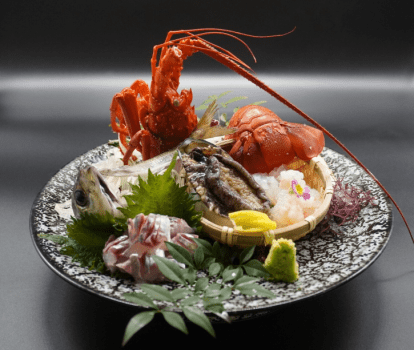 【最上級会席】九州産黒毛和牛シャトーブリアンステーキ&times;市場直送の豪華海の幸（伊勢海老・活鮑）に舌鼓プラン！