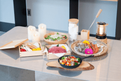 【1泊2食付/🐾ワンちゃんと一緒に🐾グランピングBBQ】厳選したお肉、和歌山の海産物を使用したBBQ☆こだわりのスキレット料理でのグランピングメニュー♪  朝食 夕食